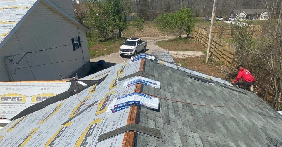 client photo roof installation