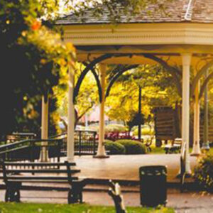 Gazebo at Golden Hour Sunset